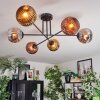 Ripoll Plafondlamp, Kogellampje Chroom, Goud, Koperkleurig, Rookkleurig, 6-lichts
