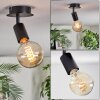 Geira Plafondlamp, Plafondspot, Muurspot Zwart, 1-licht