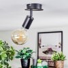 Geira Plafondlamp, Plafondspot, Muurspot Zwart, 1-licht