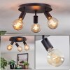 Geira Plafondlamp, Plafondspot Zwart, 3-lichts