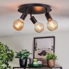 Geira Plafondlamp, Plafondspot Zwart, 3-lichts