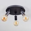 Geira Plafondlamp, Plafondspot Zwart, 3-lichts