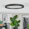 Xarel Plafondlamp, Paneel LED Zwart, 1-licht