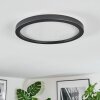 Xarel Plafondlamp, Paneel LED Zwart, 1-licht