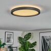Xarel Plafondlamp, Paneel LED Zwart, 1-licht