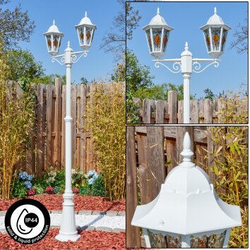 Hongkong Kandelaar, Pad licht Wit, 2-lichts