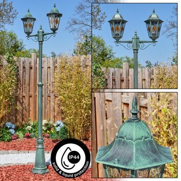 Hongkong Kandelaar, Pad licht Groen, Zwart, 2-lichts