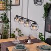 Koyoto Hanglamp, Kogellampje, Hanglamp Duidelijk, Rookkleurig, 4-lichts