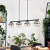 Koyoto Hanglamp, Kogellampje, Hanglamp Duidelijk, Rookkleurig, 4-lichts