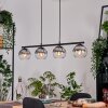 Koyoto Hanglamp, Kogellampje, Hanglamp Duidelijk, Rookkleurig, 4-lichts