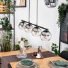 Koyoto Hanglamp, Kogellampje, Hanglamp Duidelijk, Rookkleurig, 4-lichts