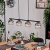 Koyoto Hanglamp, Kogellampje, Hanglamp Duidelijk, Rookkleurig, 4-lichts