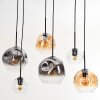 Ripoll Hanglamp, Kogellampje, Hanglamp Amber, Duidelijk, Rookkleurig, 6-lichts