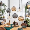 Ripoll Hanglamp, Kogellampje, Hanglamp Amber, Duidelijk, Rookkleurig, 6-lichts