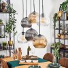 Ripoll Hanglamp, Kogellampje, Hanglamp Amber, Duidelijk, Rookkleurig, 6-lichts
