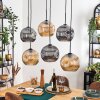Ripoll Hanglamp, Kogellampje, Hanglamp Amber, Rookkleurig, 6-lichts