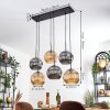 Ripoll Hanglamp, Kogellampje, Hanglamp Amber, Rookkleurig, 6-lichts