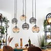 Ripoll Hanglamp, Kogellampje, Hanglamp Amber, Duidelijk, Rookkleurig, 6-lichts