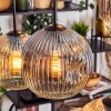 Ripoll Hanglamp, Kogellampje, Hanglamp Amber, Duidelijk, Rookkleurig, 6-lichts