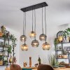 Ripoll Hanglamp, Kogellampje, Hanglamp Amber, Duidelijk, Rookkleurig, 6-lichts