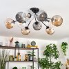 Ripoll Plafondlamp, Kogellampje Amber, Duidelijk, Rookkleurig, 10-lichts