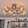 Ripoll Plafondlamp, Kogellampje Amber, Duidelijk, Rookkleurig, 10-lichts