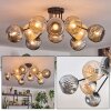 Ripoll Plafondlamp, Kogellampje Amber, Rookkleurig, 10-lichts