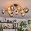 Ripoll Plafondlamp, Kogellampje Amber, Rookkleurig, 10-lichts