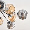 Ripoll Plafondlamp, Kogellampje Amber, Rookkleurig, 10-lichts