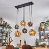 Ripoll Hanglamp, Kogellampje, Hanglamp Amber, Rookkleurig, 6-lichts