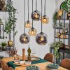 Ripoll Hanglamp, Kogellampje, Hanglamp Amber, Rookkleurig, 6-lichts