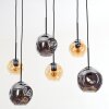 Ripoll Hanglamp, Kogellampje, Hanglamp Amber, Rookkleurig, 6-lichts