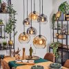 Ripoll Hanglamp, Kogellampje, Hanglamp Amber, Duidelijk, Rookkleurig, 6-lichts