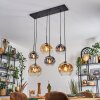Ripoll Hanglamp, Kogellampje, Hanglamp Amber, Duidelijk, Rookkleurig, 6-lichts