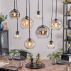 Koyoto Hanglamp, Kogellampje, Hanglamp Amber, Duidelijk, Rookkleurig, 8-lichts