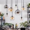Koyoto Hanglamp, Kogellampje, Hanglamp Amber, Duidelijk, Rookkleurig, 8-lichts