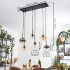 Koyoto Hanglamp, Kogellampje, Hanglamp Amber, Duidelijk, Rookkleurig, 6-lichts