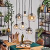Koyoto Hanglamp, Kogellampje, Hanglamp Amber, Duidelijk, Rookkleurig, 6-lichts