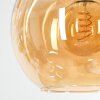 Koyoto Hanglamp, Kogellampje, Hanglamp Amber, Chroom, Duidelijk, Rookkleurig, 6-lichts