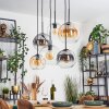 Koyoto Hanglamp, Kogellampje, Hanglamp Amber, Duidelijk, Rookkleurig, 6-lichts