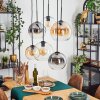 Koyoto Hanglamp, Kogellampje, Hanglamp Amber, Duidelijk, Rookkleurig, 6-lichts