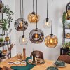 Ripoll Hanglamp, Kogellampje, Hanglamp Amber, Duidelijk, Rookkleurig, 6-lichts
