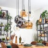 Ripoll Hanglamp, Kogellampje, Hanglamp Amber, Duidelijk, Rookkleurig, 6-lichts