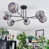 Ripoll Plafondlamp, Kogellampje Rookkleurig, 6-lichts