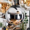 Gastor Hanglamp, Kogellampje, Hanglamp Amber, Chroom, Duidelijk, Rookkleurig, 8-lichts