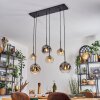 Ripoll Hanglamp, Kogellampje, Hanglamp Amber, Duidelijk, Rookkleurig, 6-lichts
