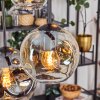 Ripoll Hanglamp, Kogellampje, Hanglamp Amber, Duidelijk, Rookkleurig, 6-lichts