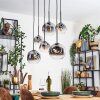 Ripoll Hanglamp, Kogellampje, Hanglamp Duidelijk, Rookkleurig, 6-lichts