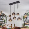 Ripoll Hanglamp, Kogellampje, Hanglamp Duidelijk, Rookkleurig, 6-lichts