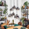 Ripoll Hanglamp, Kogellampje, Hanglamp Duidelijk, Rookkleurig, 6-lichts
